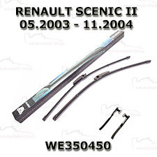 Komplet pir Aero (WE350450) Renault Scenic II 2003-2004 trzpie