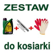 * ZESTAW: olej do kosiarki + odsysarka + rkawice robocze