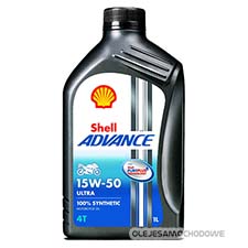Shell ADVANCE Ultra 4T 15W50 1L Syntetyk