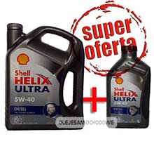 Shell Helix Ultra DIESEL 5W40 4+1L MEGA PACK!