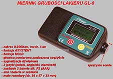 Miernik gruboci lakieru GL-8 (+ baterie)