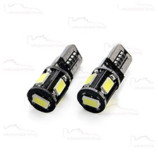 LED arwka 12V  5W  T10 W5W 5SMD - 2szt. Canbus